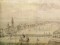 Вид церкви Исаакия, наплавного моста и здания Двенадцати коллегий. О. Элигер. 1730-е годы. Фрагмент