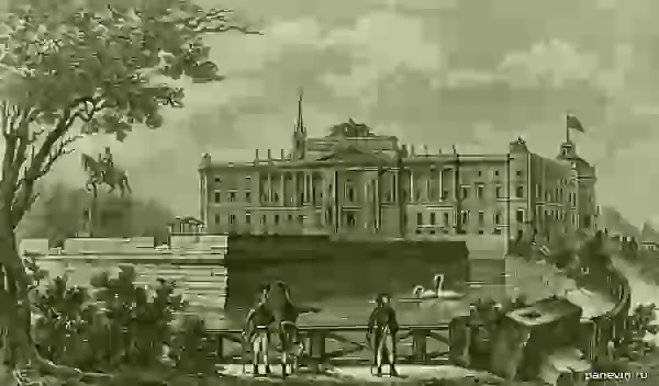 Вид Михайловского замка в 1800—1801 годах