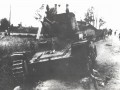 Немецкая танкетка, подбитая во время контрудара под Сольцами. Июль 1941 г.