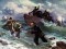 Бойцы Ладожской флотилии высаживаются десантом на берег, занятый противником