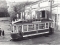Реплика трамвая Бреш в воротах трампарка на Васильевском острове, 1960-е годы