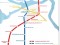 Схема Петербургского метрополитена, 1961 год. Зелёная (Невско-Василеостровская) ветка только проектируется