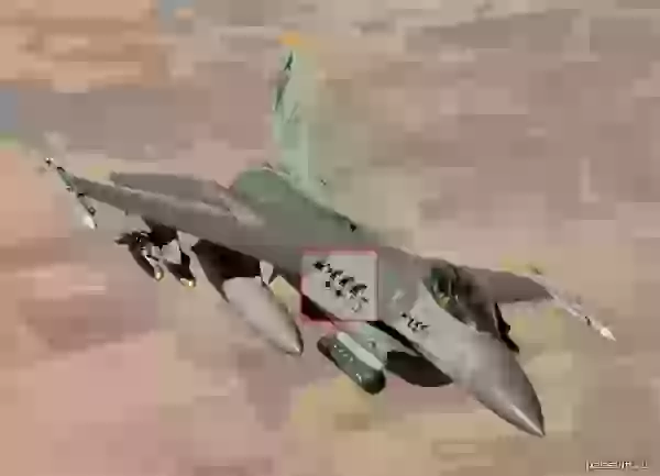 American F-16 in the sky of Syria draw - Different