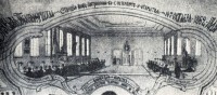 Петербургская телеграфная станция, открытая в 1862 году. Современная литография