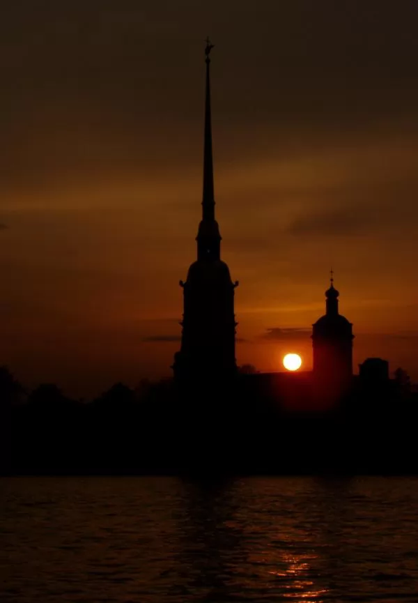 Peter and Paul Cathedral. Sunset
