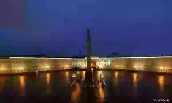 Palace Square, the General Staff, the Alexander column photo - Night city