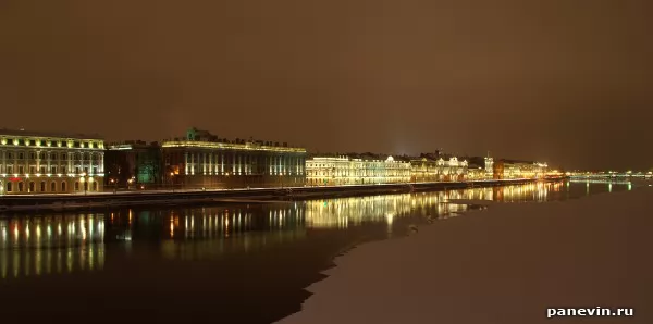 Palace quay in winter