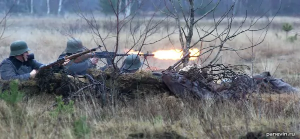 Finns are firing a machine gun