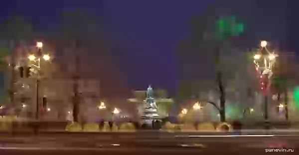 Catherine II monument on Ostrovsky`s square photo - New Year