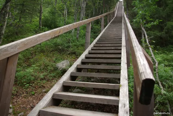 Steps to a monastery in Savvatevo