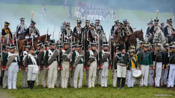 Russian infantry after battle, Borodino