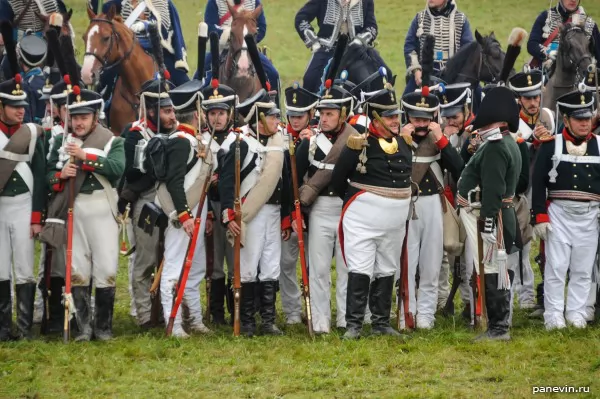 Russian infantry, construction. Borodino