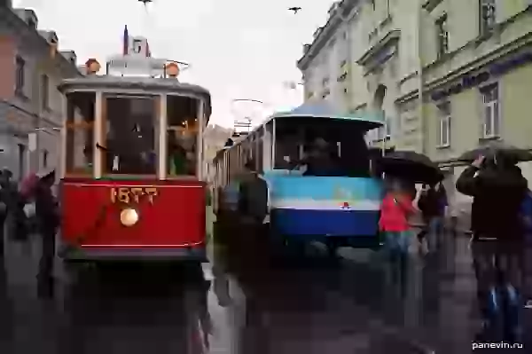 Старинные трамваи фото - 105 лет петербургскому трамваю
