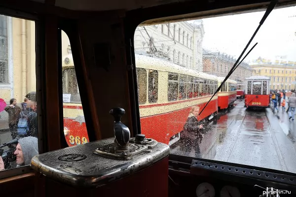 In the tram cabin