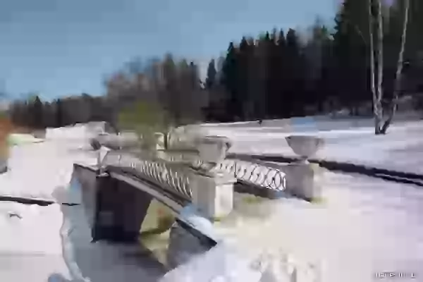 Чугунный мостик через Славянку фото - Павловск