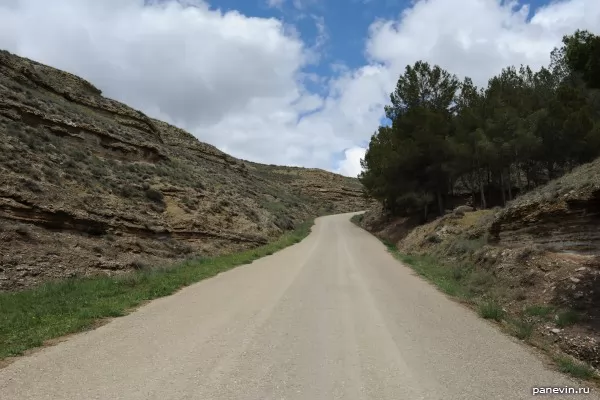 Road from the fortress Calatayud photo — the Nature, landscapes