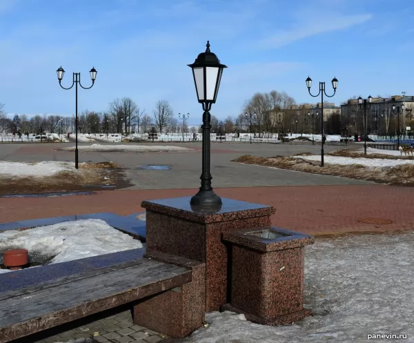 Lamp. Square of the 50th anniversary of the Victory