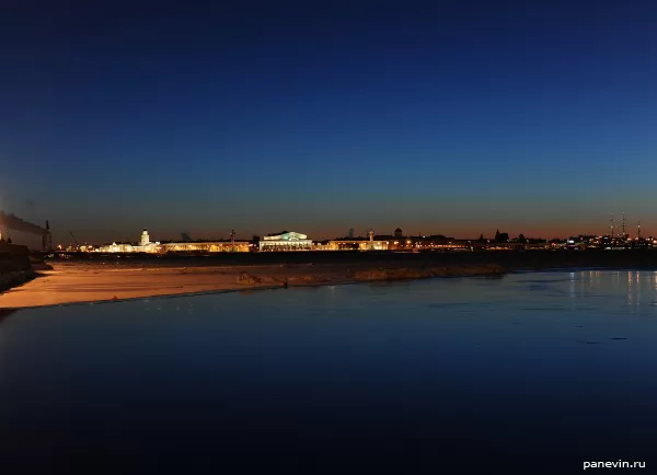 Neva and Strelka of Vasilievsky Island photo - Night city, St. Petersburg