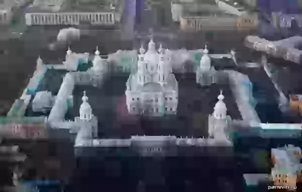 Smolny cathedral from above photo - Aero photo