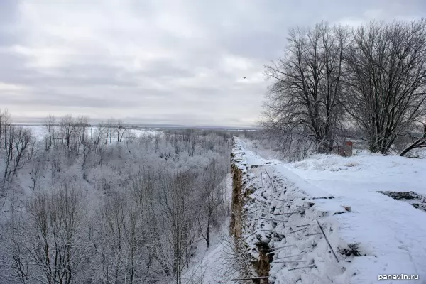 Вид с крепостной стены Копорской крепости