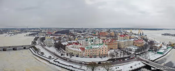 Winter Vyborg, a view from a fortress