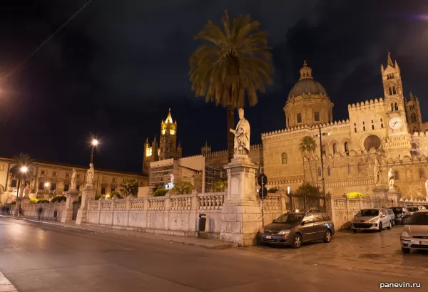 Cathedral of Palermo at night