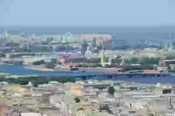 Крепость Санкт-Петербург и Троицкий мост фото - Виды сверху
