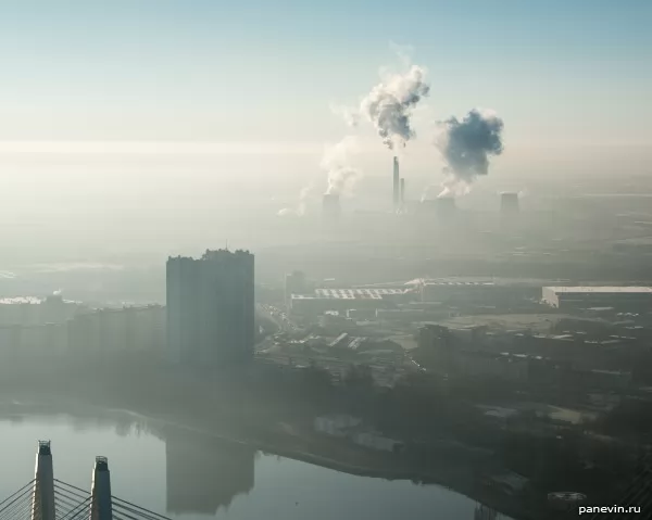 Левый берег Невы у Вантового моста