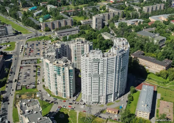 High-rise buildings on street Shelgunova, 9/1 and 7/2