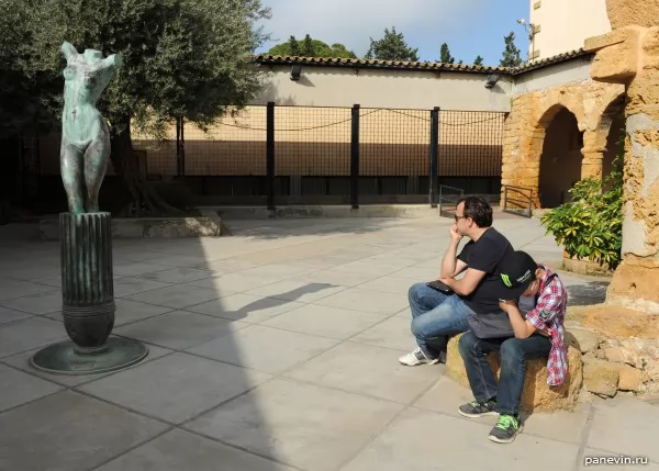 Statue before the Archeology Museum — Agrigento