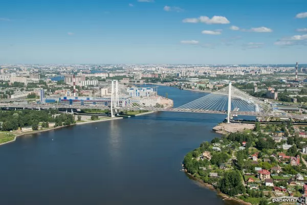 Cable-stayed single-span bridge