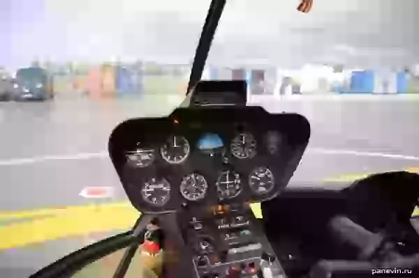 Control panel of helicopter Robinson R44 Clipper II