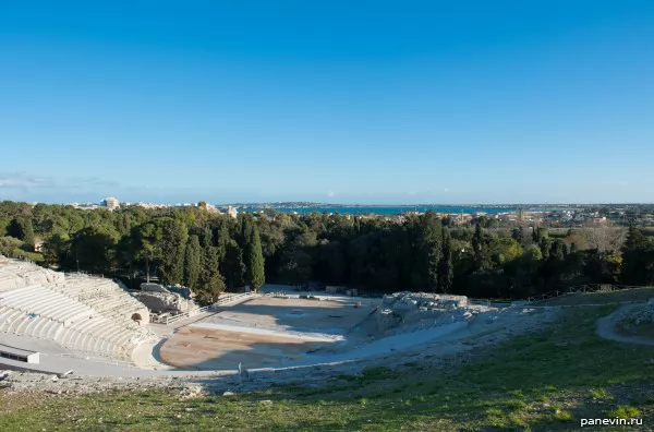 View Syracuse from the Greek theatre