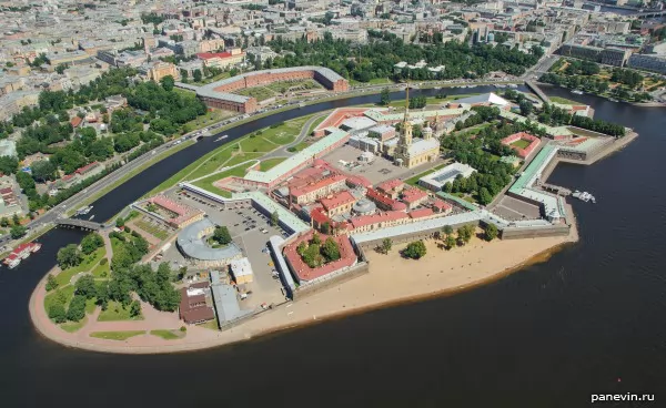 Zayachiy Island, fortress Saint Petersburg photo - Top views