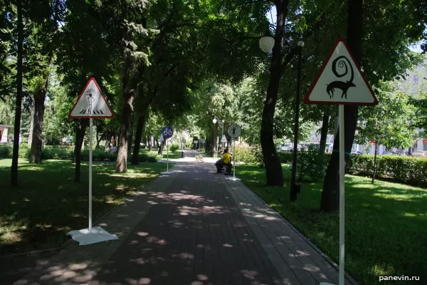 Summer avenue of Koltsovsky square