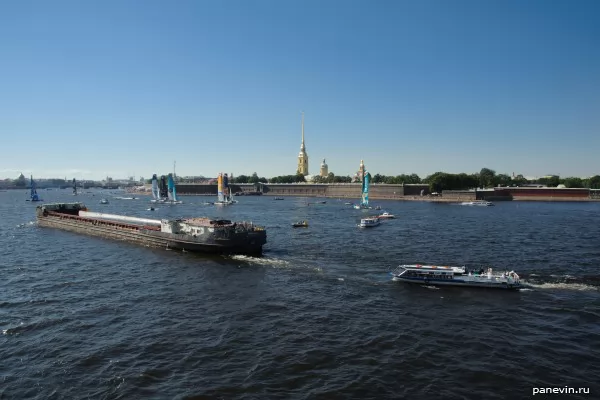 Barge, pleasure boat, catamarans