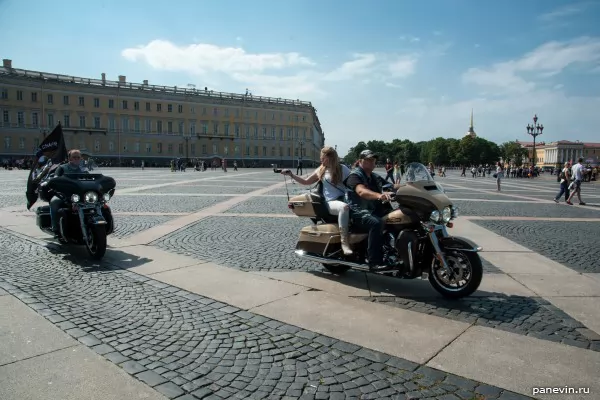 Bikers on Palace Square