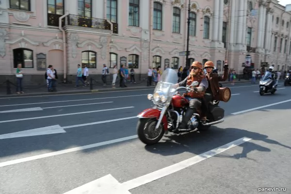 Bikers on Nevsky prospectus