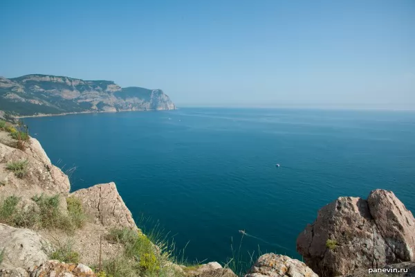 Black sea from photo mountain Castron — Nature of Crimea