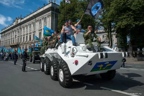 Paratroopers on the armor photo - Airborne Forces Day