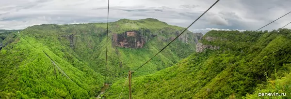 Tamarin falls, a panoramic view