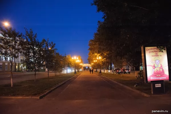 Аллея на проспекте Ленина