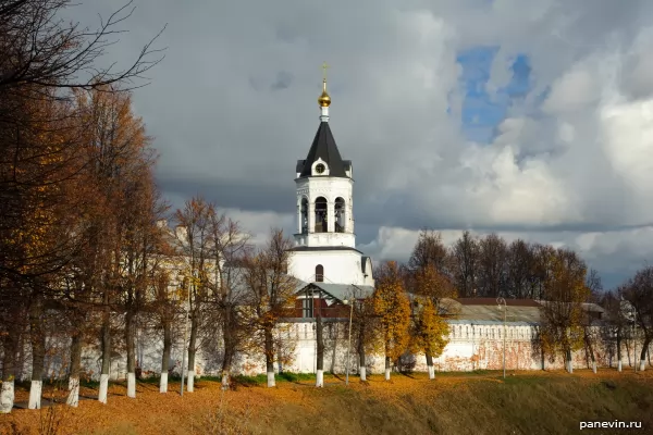 Bell tower with the belfry and the throne of Alexander Nevsky