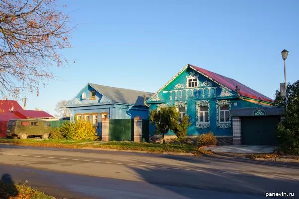 Carved wooden houses