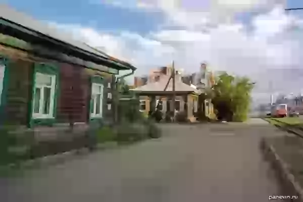 Old wooden houses photo - Omsk