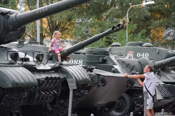 Museum tanks in the open air