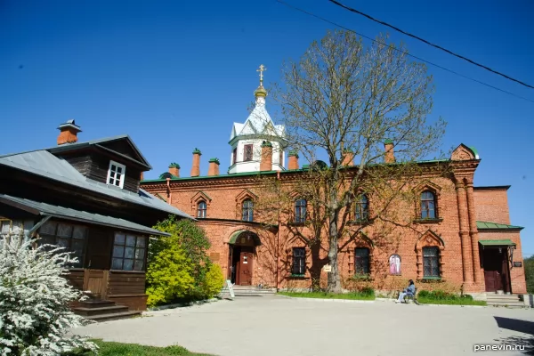 The hospital building with the home church