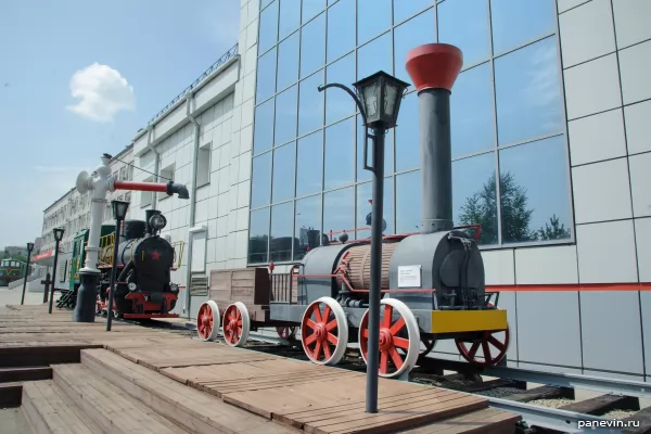 Layout of the Cherepanov steam locomotive photo - Chita