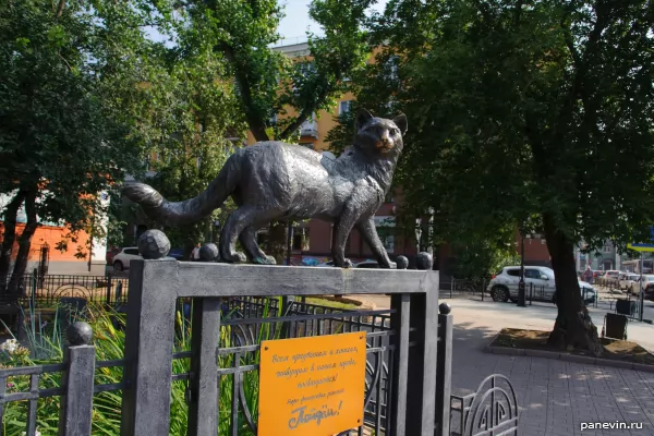 Памятник иркутской кошке
