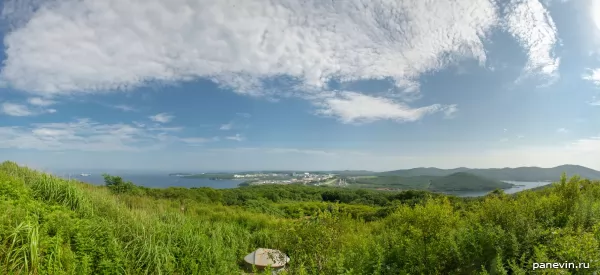 Panorama of Russian island photo - Russian island